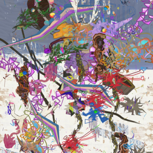 ©François Martinache - Univers Blocks - La transhumance des grands cervidés - Image numérique - 2011